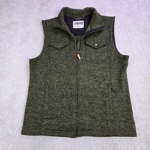 Mountain Khakis Mens Large Sweater Fleece Vest Full Zip Olive Green